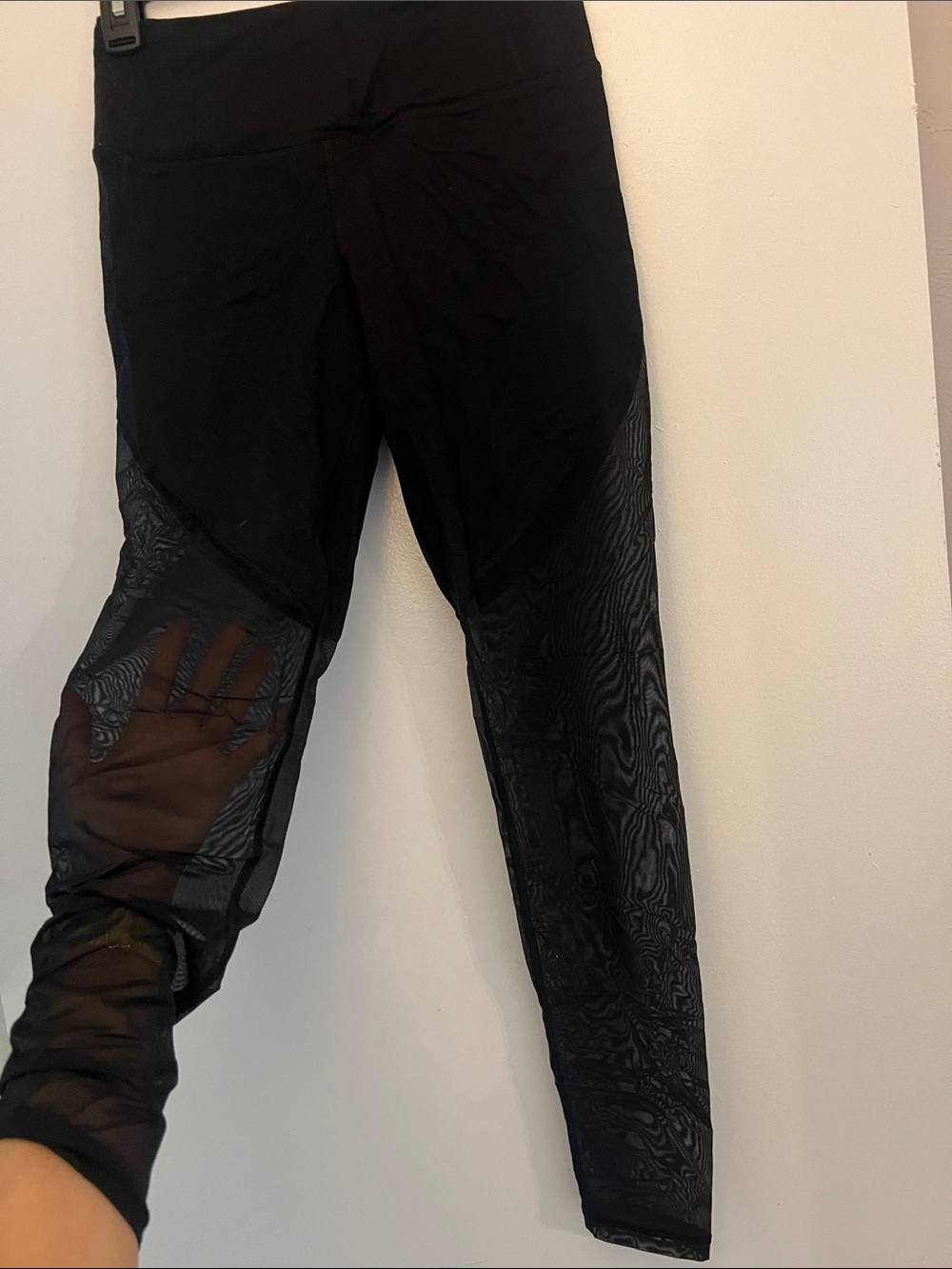 BRAND NEW! Victoria's Secret Black Mesh Panel Leggings
